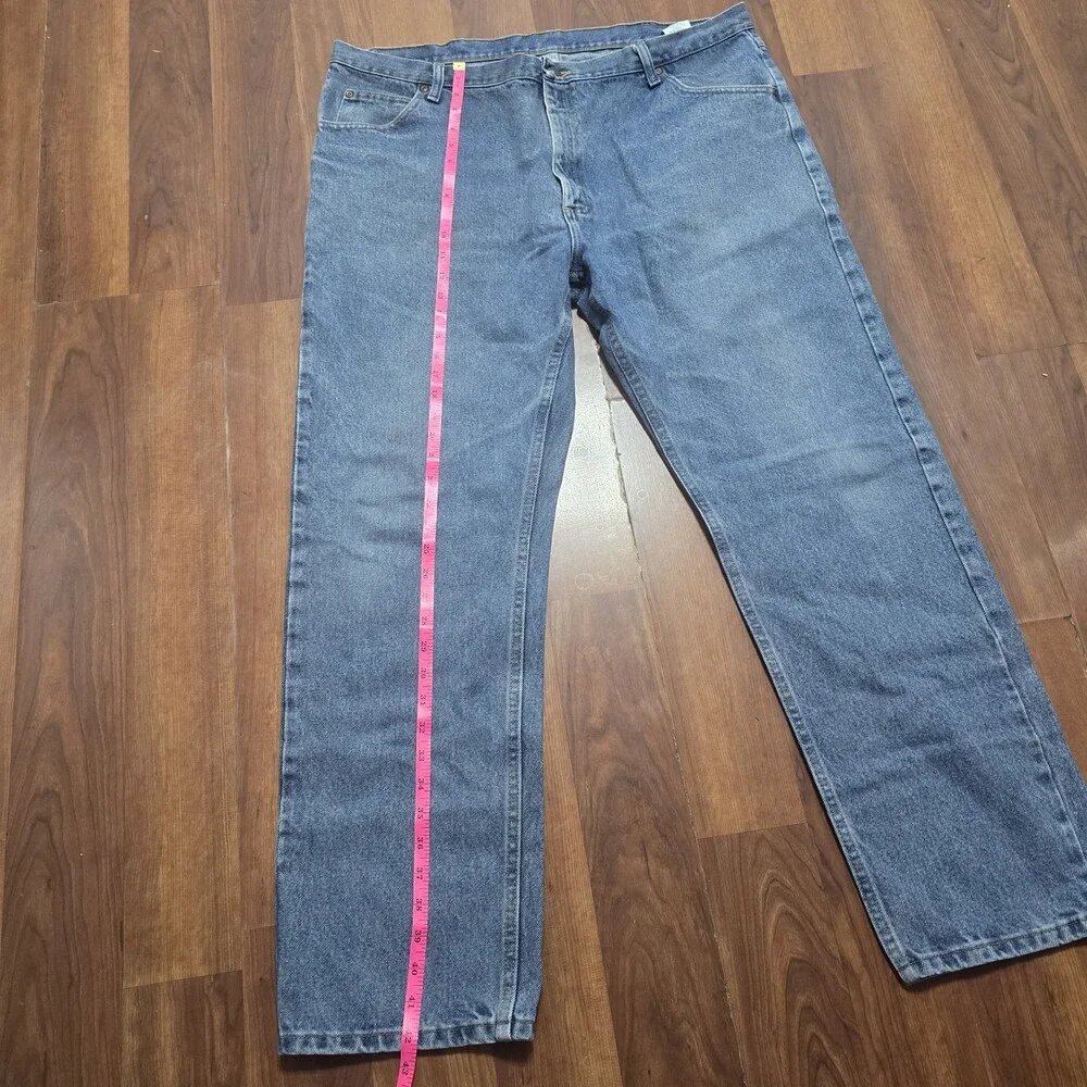 Vtg Wrangler Jeans Men Pemium Denim 42x31 Stonewash Blue Authentics 96501DS Y2K